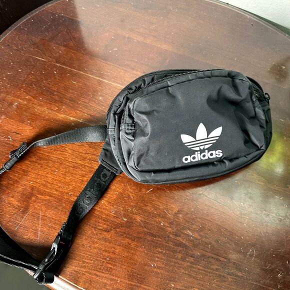 Adidas Originals Trefoil Black Waist Bag Fanny Pack Adjustable Strap Unisex - Picture 7 of 7